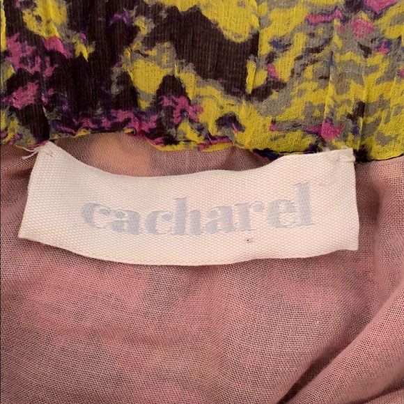 Cacharel dahlia/yellow pleated skirt - Picture 3 of 5